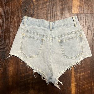 SHEIN light wash jean shorts